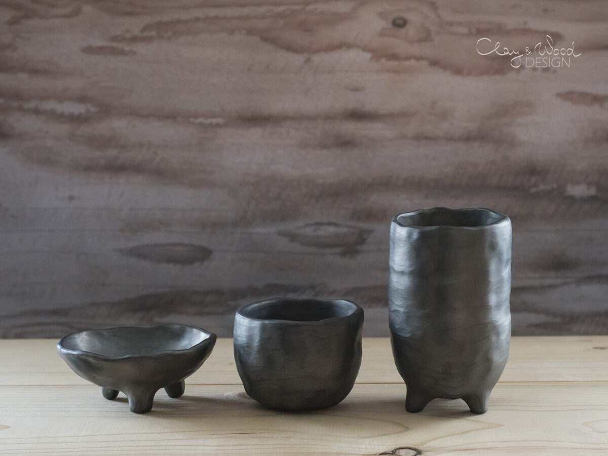 Melnās keramikas trauku komplekts 3