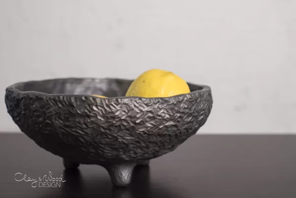 Black ceramic serving bowls