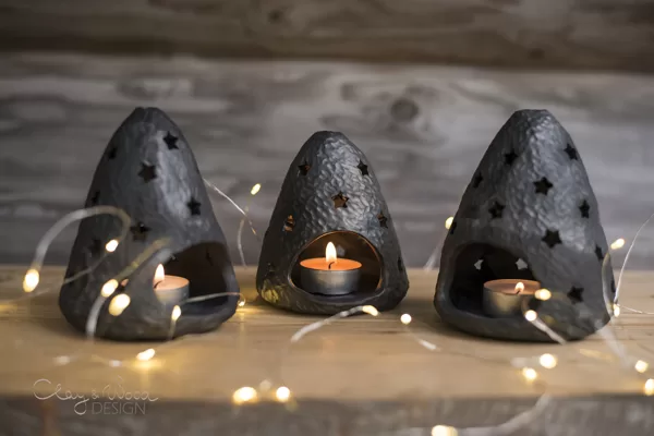 Black pottery. Textured and elegant. Nordic design.
